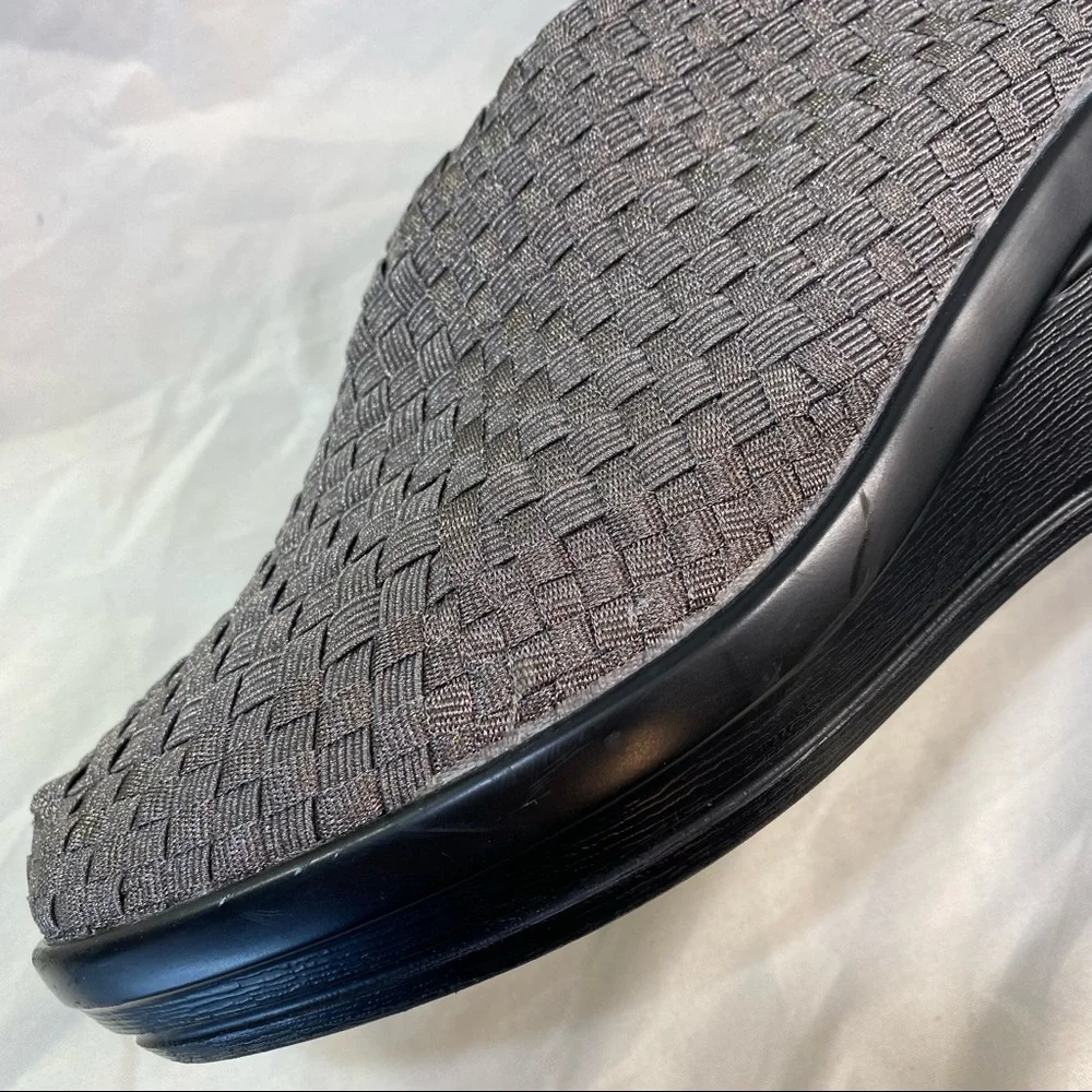 Bernie Mev Woven Slip-On Wedge Shoes - Picture 5 of 16